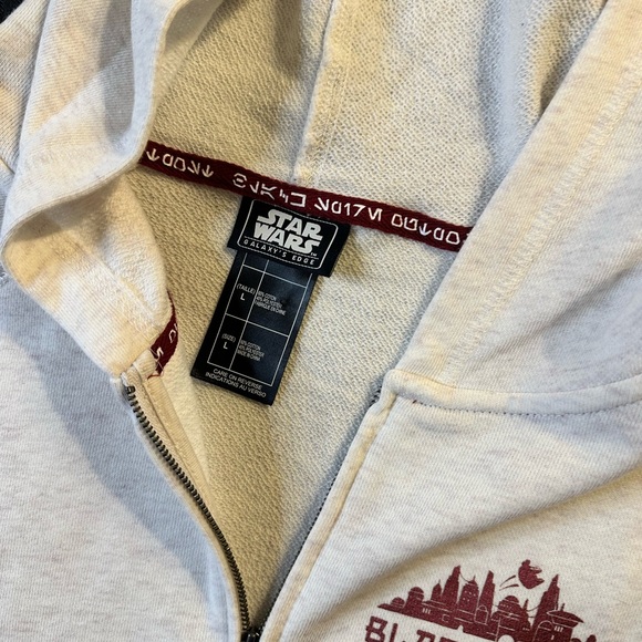 NWT Galaxy's Edge Black Spire Outpost Zip up Hoodie L - Picture 3 of 5